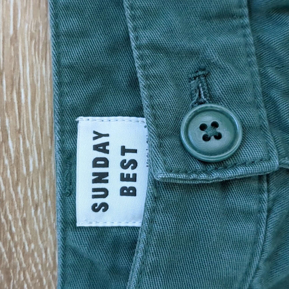 Aritzia Sunday Best Jaden Forest Green High Waisted Utility Chinos - Picture 3 of 9
